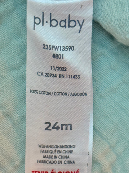 PL·Baby Sage Muslin Collar Dress 24M