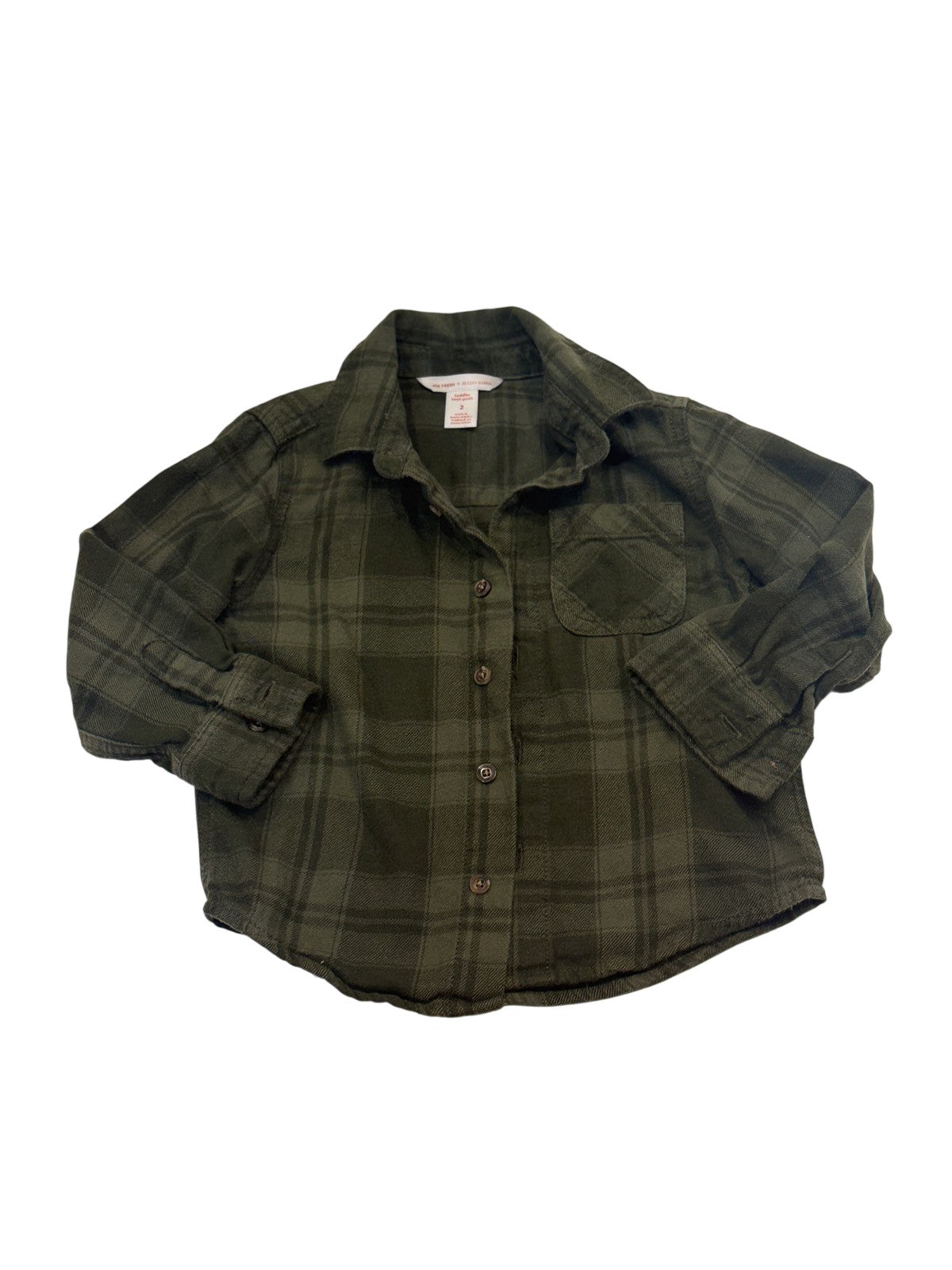 Joe Fresh Jillian Harris Plaid Flannel Shirt 2T