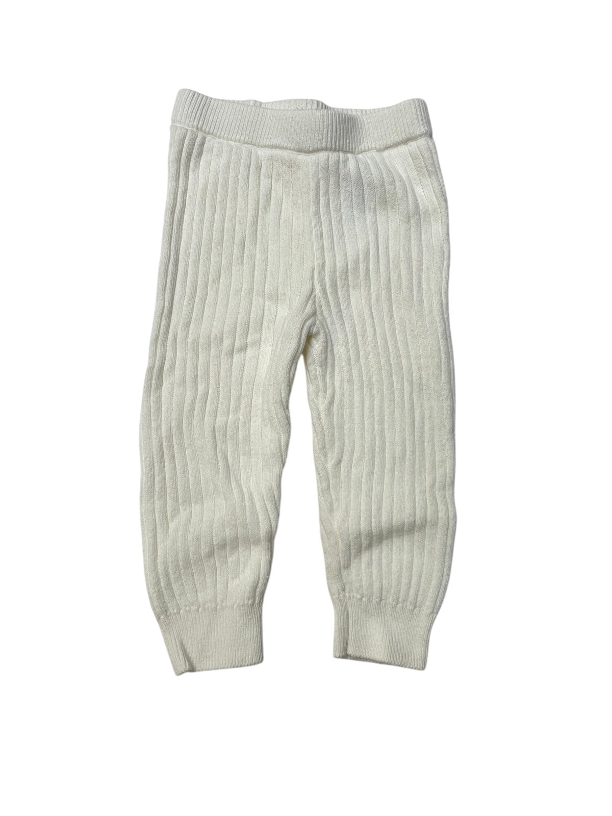 Joe Fresh Cream Ribbed Knit Leggings 6-12M