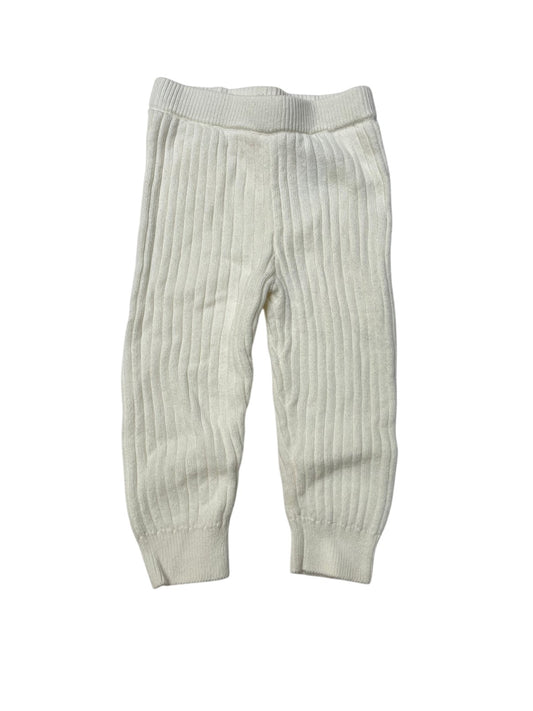 Joe Fresh Cream Ribbed Knit Leggings 6-12M