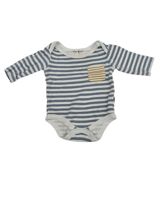 Rabbit + Bear Organic Striped Bodysuit 0-3M