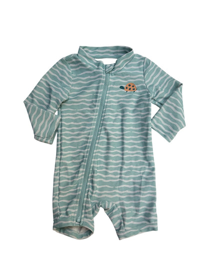 Simple Joys by Carter's Turtle Rashguard Romper 3-6M