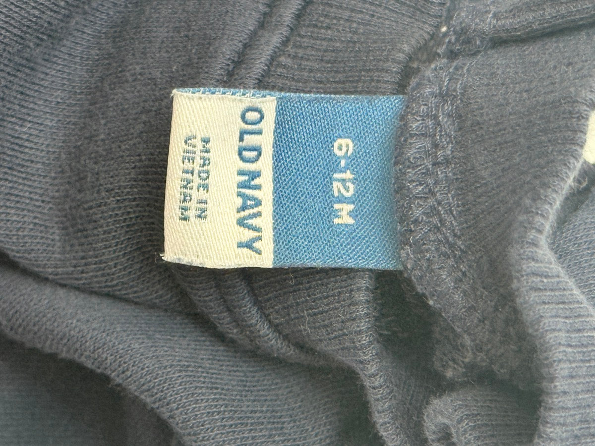 Old Navy Navy Fleece Romper 6-12M