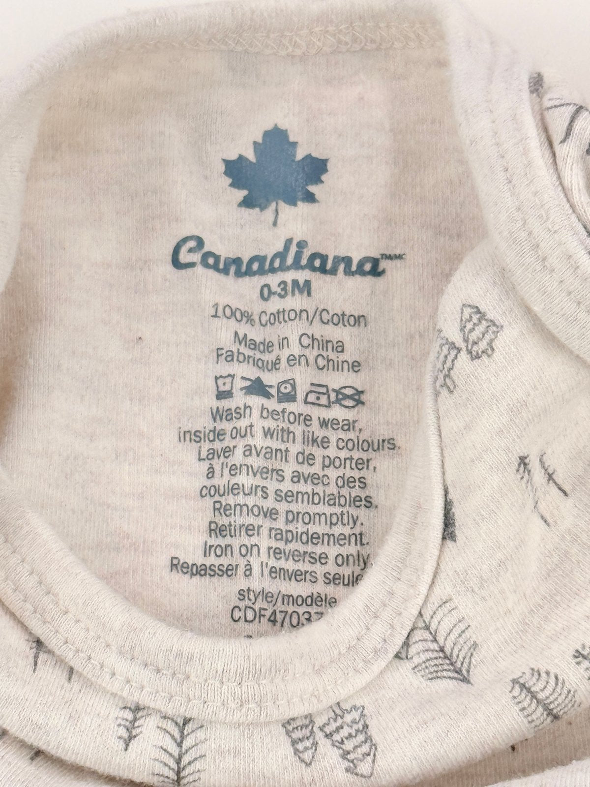 Canadiana Forest Print Bodysuit and Pants Set 0-3M