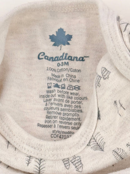 Canadiana Forest Print Bodysuit and Pants Set 0-3M