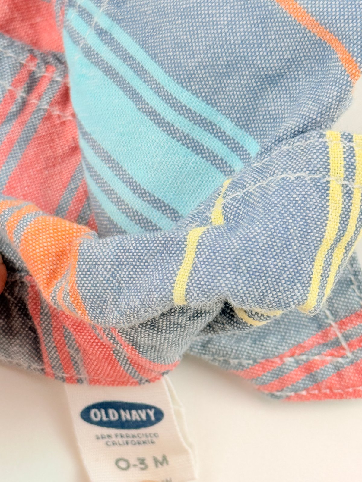 Old Navy Striped Button-Up Shirt 0-3M