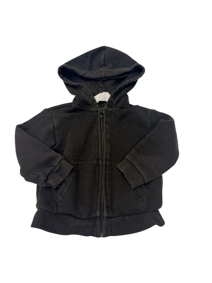 H&M Black Zip-Up Hoodie 2T