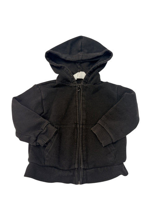 H&M Black Zip-Up Hoodie 2T