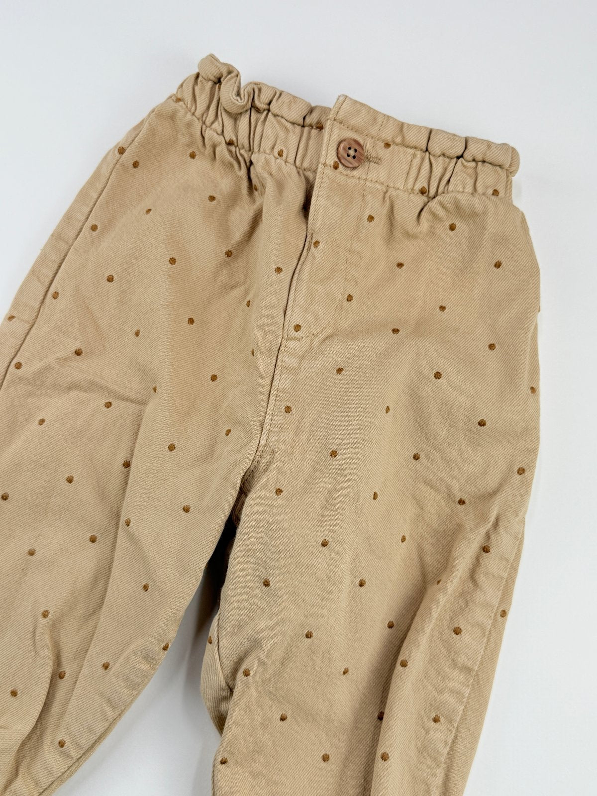 Zara Beige Polka Dot Pants 12-18M