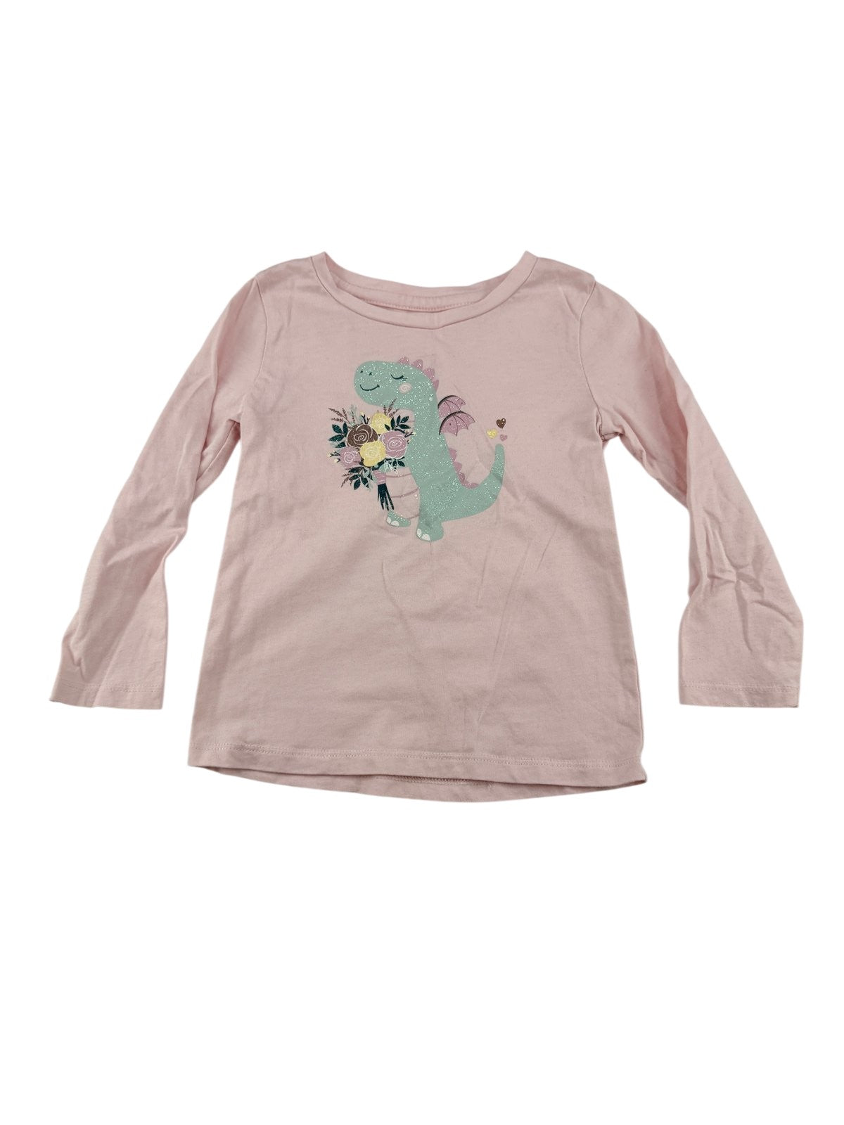 George Dinosaur Floral Pink Long Sleeve T-Shirt 3T