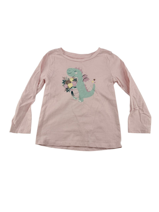 George Dinosaur Floral Pink Long Sleeve T-Shirt 3T