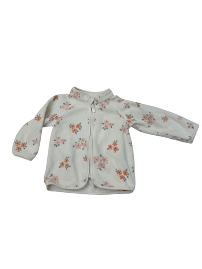 H&M Floral Fleece Zip Jacket 6-9M