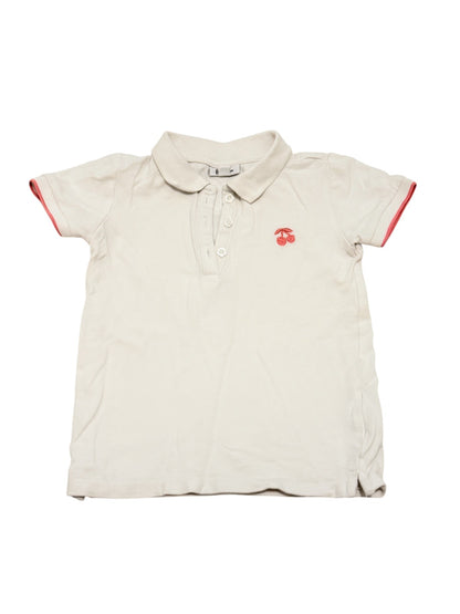 Fagottino Cream Cherry Polo Shirt 2T