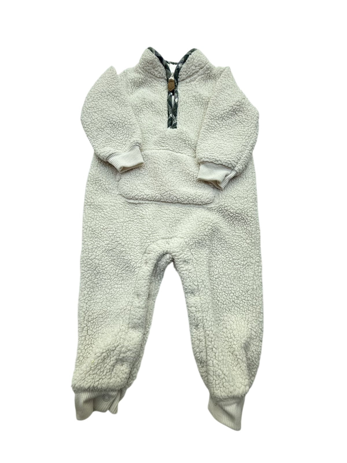 Carter's Sherpa Fleece Zip Romper 12m