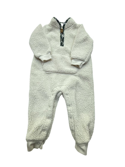 Carter's Sherpa Fleece Zip Romper 12m