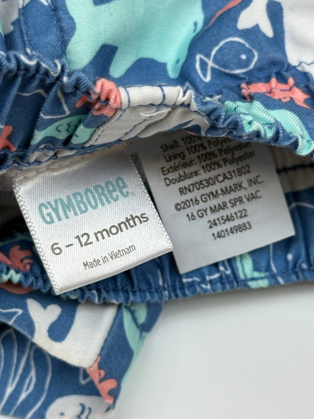 Gymboree Sea Creature Swim Trunks 6-12M