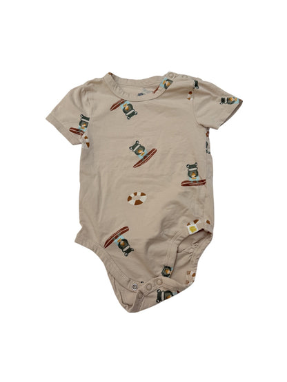 Little Earthling Frog Print Bodysuit 9-12M
