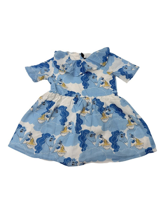 Mini Rodini Ramen Print Ruffle Dress 2-3Y