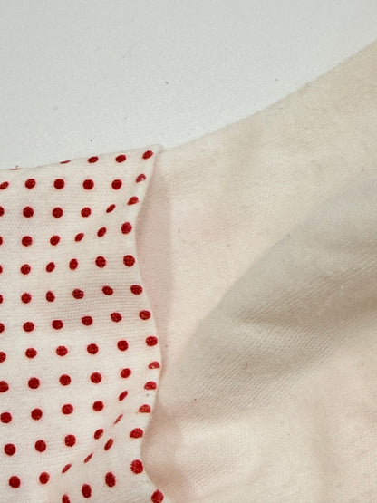 Vintage Sears Polka Dot Christmas Star Turtleneck Top 6M
