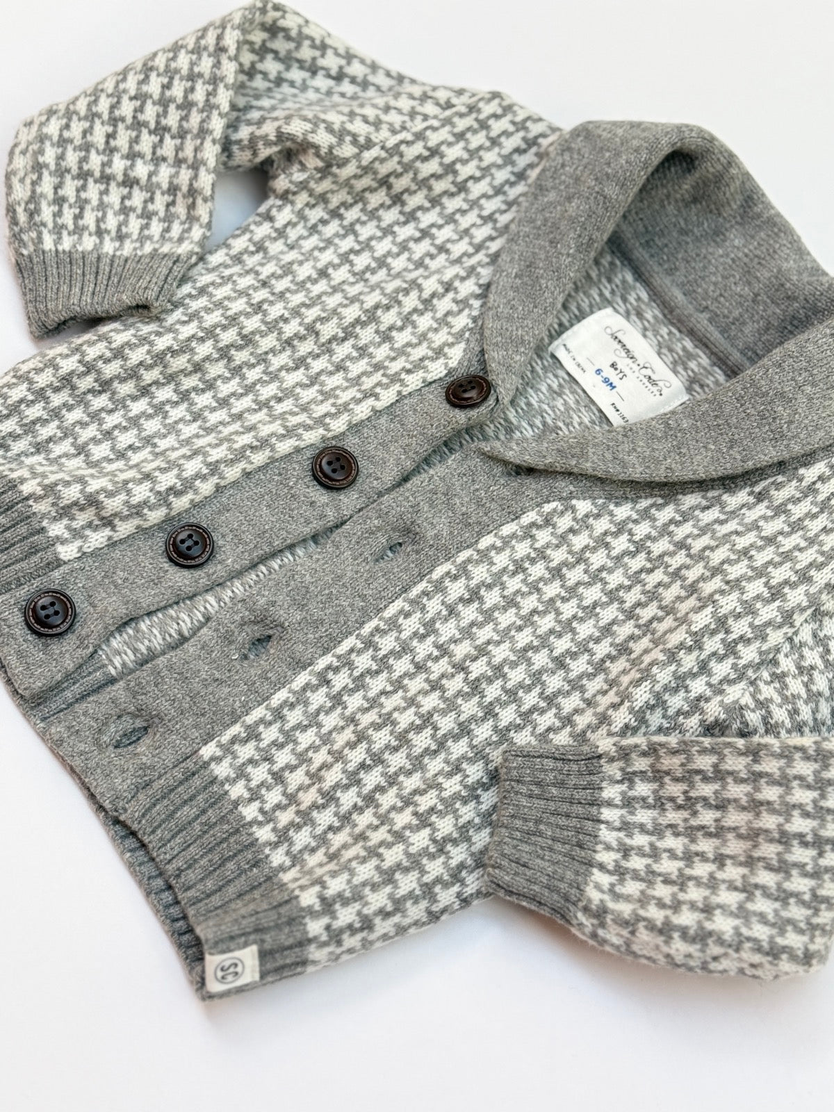 Sovereign Code Houndstooth Cardigan Boys 6-9M