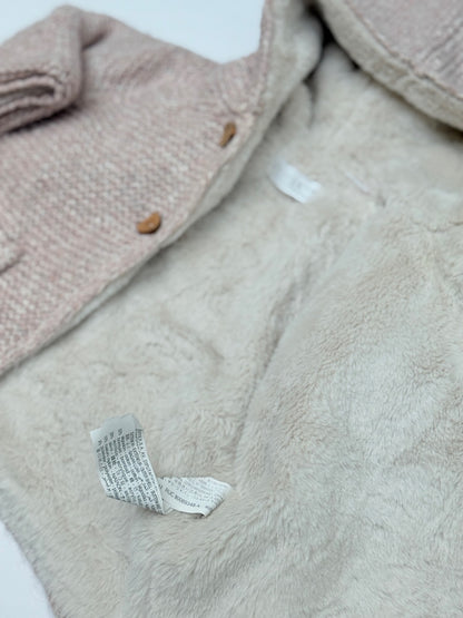 Zara Knit Fleece Lined Hooded Jacket 9-12M
