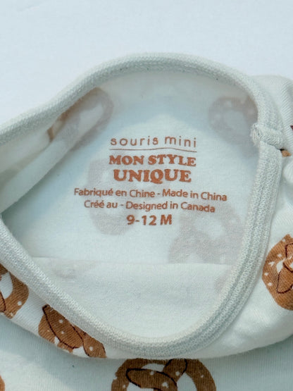 Souris Mini Pretzel Print Bodysuit 9-12M