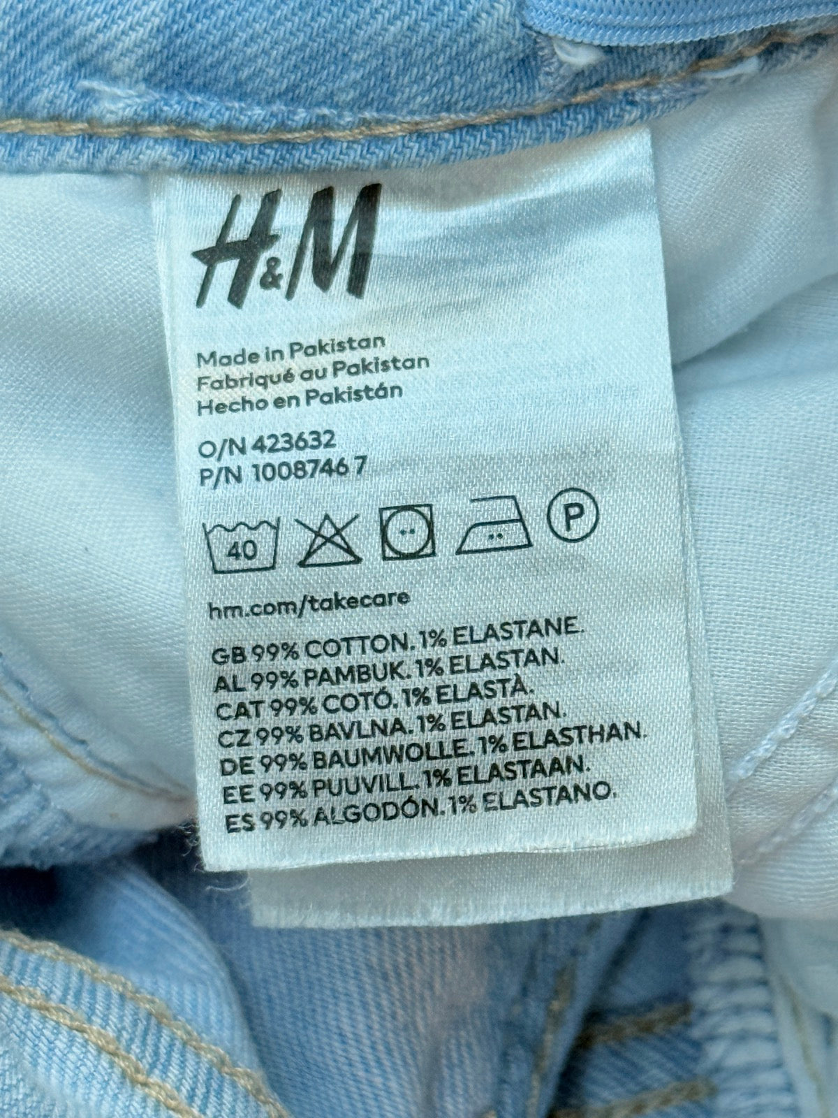 H&M Distressed Wide Leg Jeans Size 8-9Y