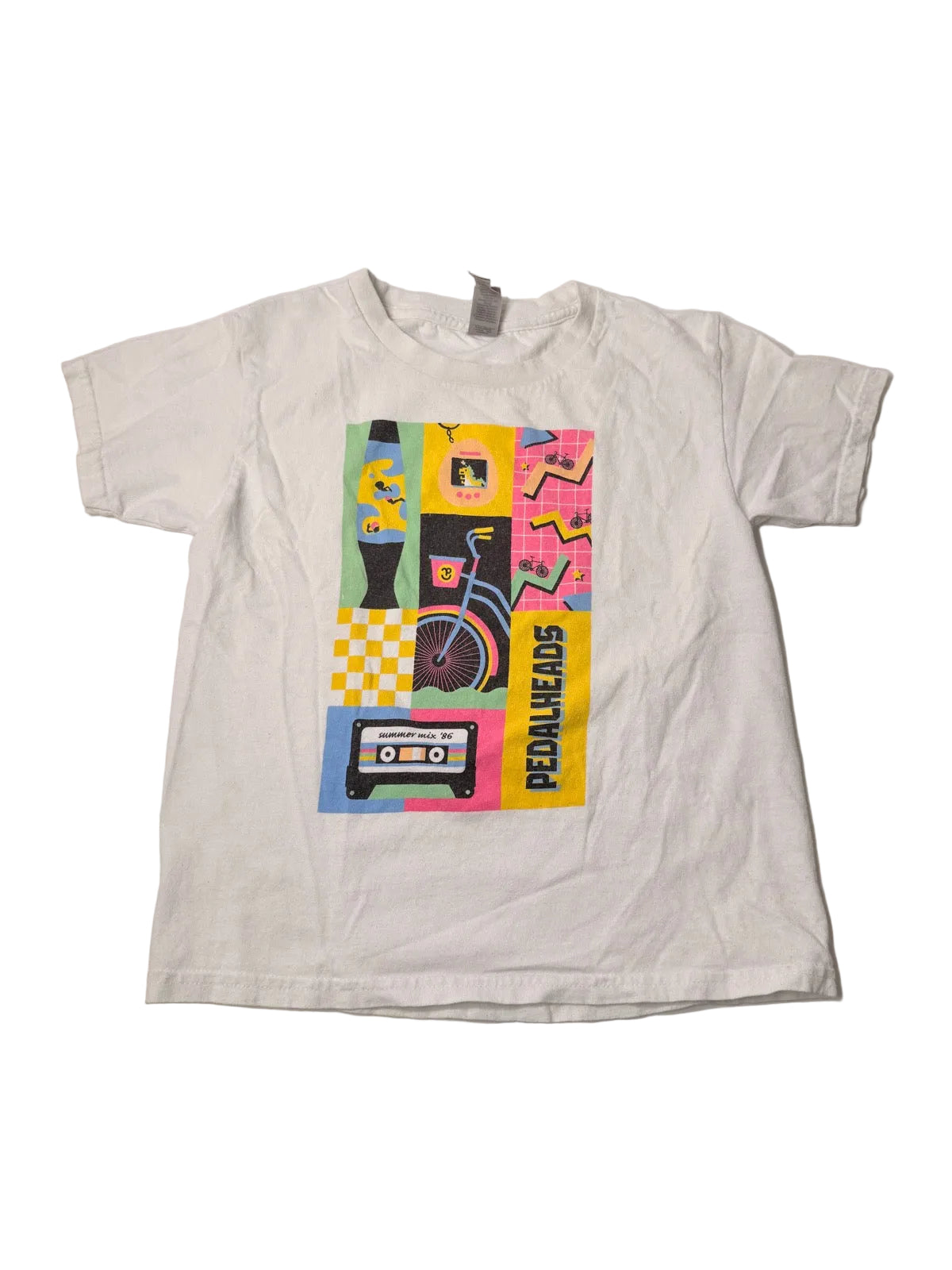 Pedalheads White Graphic T-Shirt Youth XS