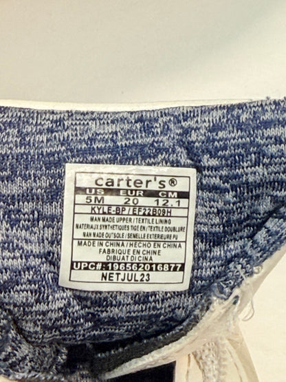 Carter's White Velcro Sneakers Size 5M