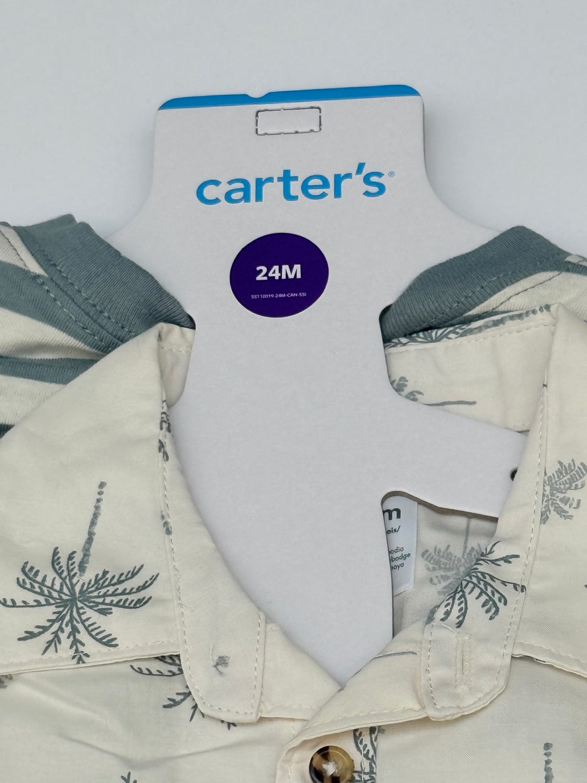 NWT - Carter's 3-Piece Palm Print Shirt Set 24M