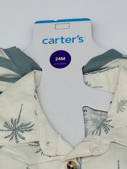 NWT - Carter's 3-Piece Palm Print Shirt Set 24M