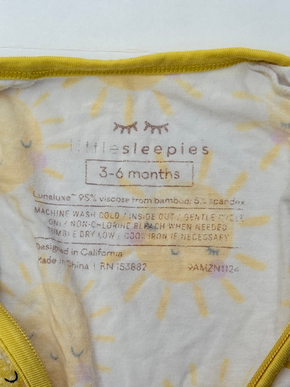 Little Sleepies Sunshine Footed Sleeper 3-6M