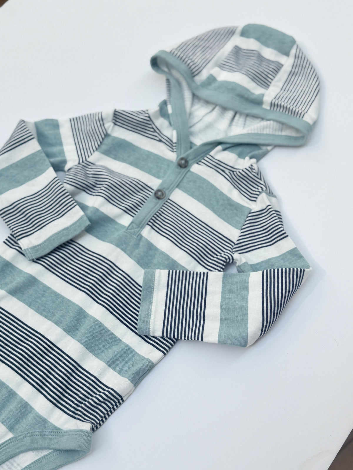 Just One You Carter's Striped Hoodie Bodysuit 18M