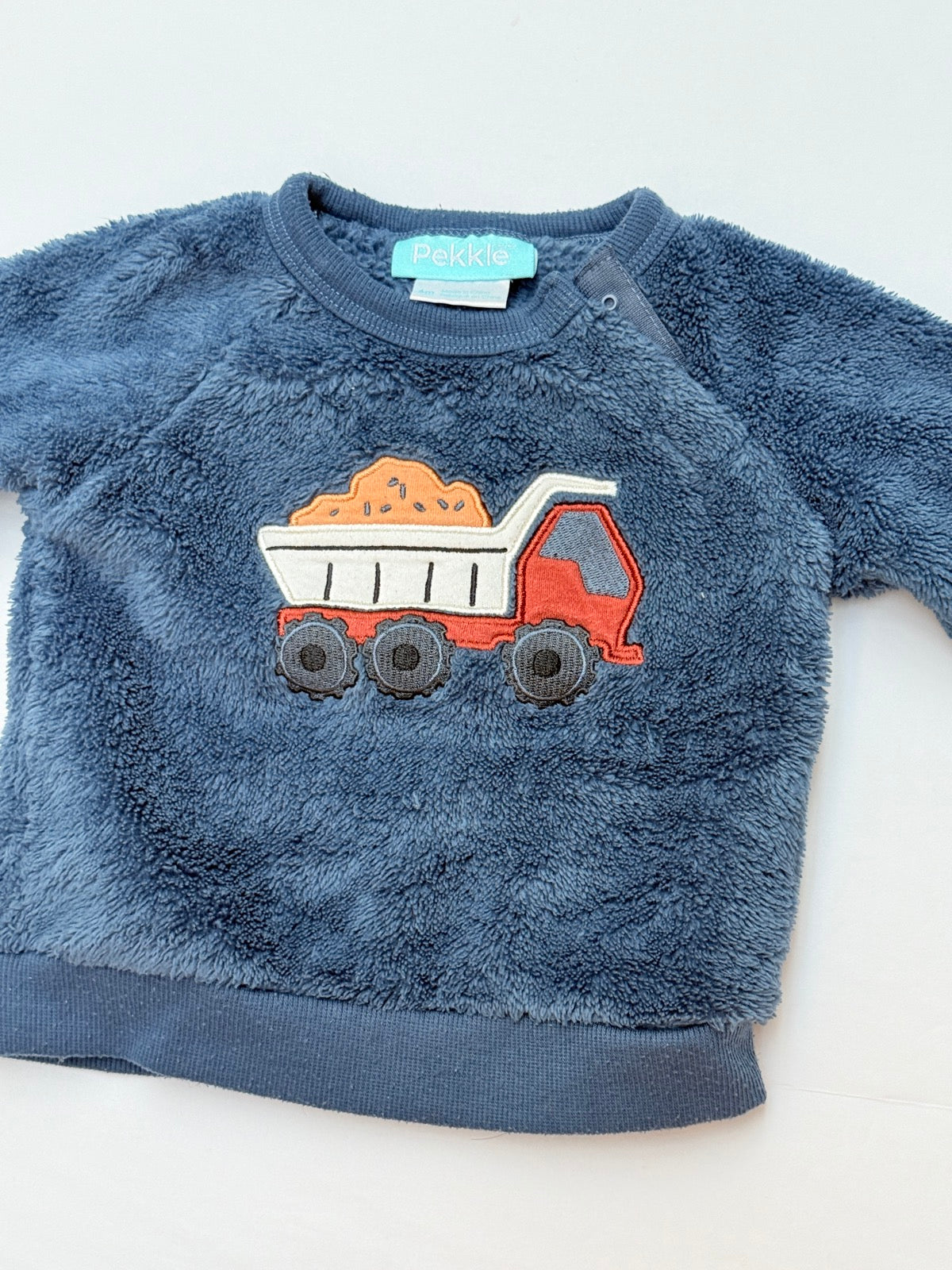 Pekkle Fleece Dump Truck Sweatshirt 6M