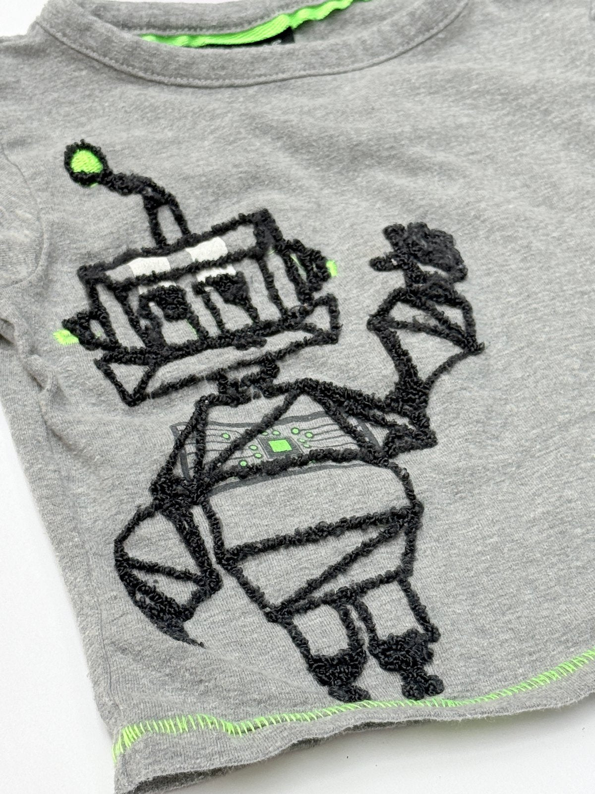 Fierce Frank Gray Robot Long Sleeve T-Shirt 6-9M