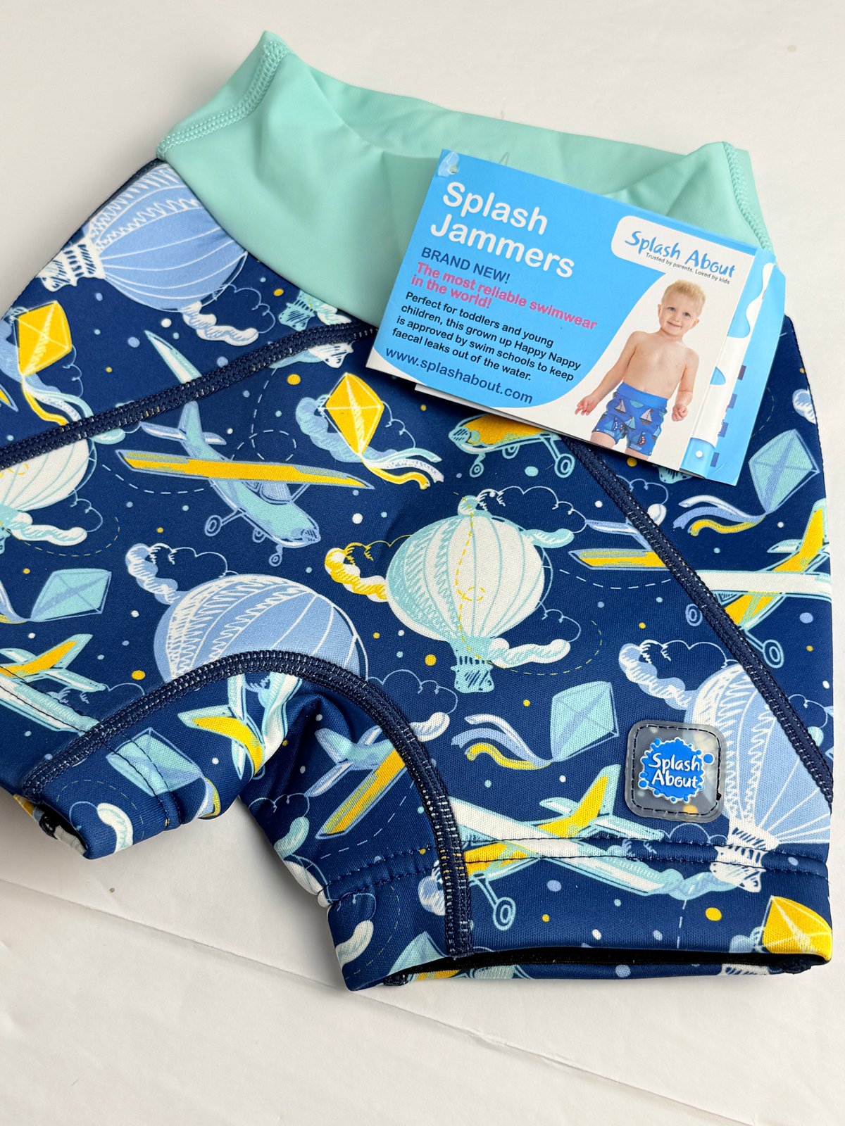 NWT - Splash About Jammers Airplane Shorts 3-4Y