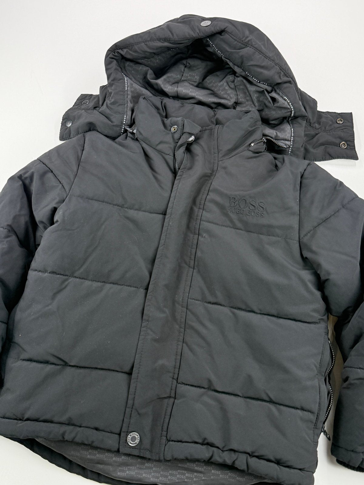 BOSS HUGO BOSS Black Hooded Puffer Jacket
