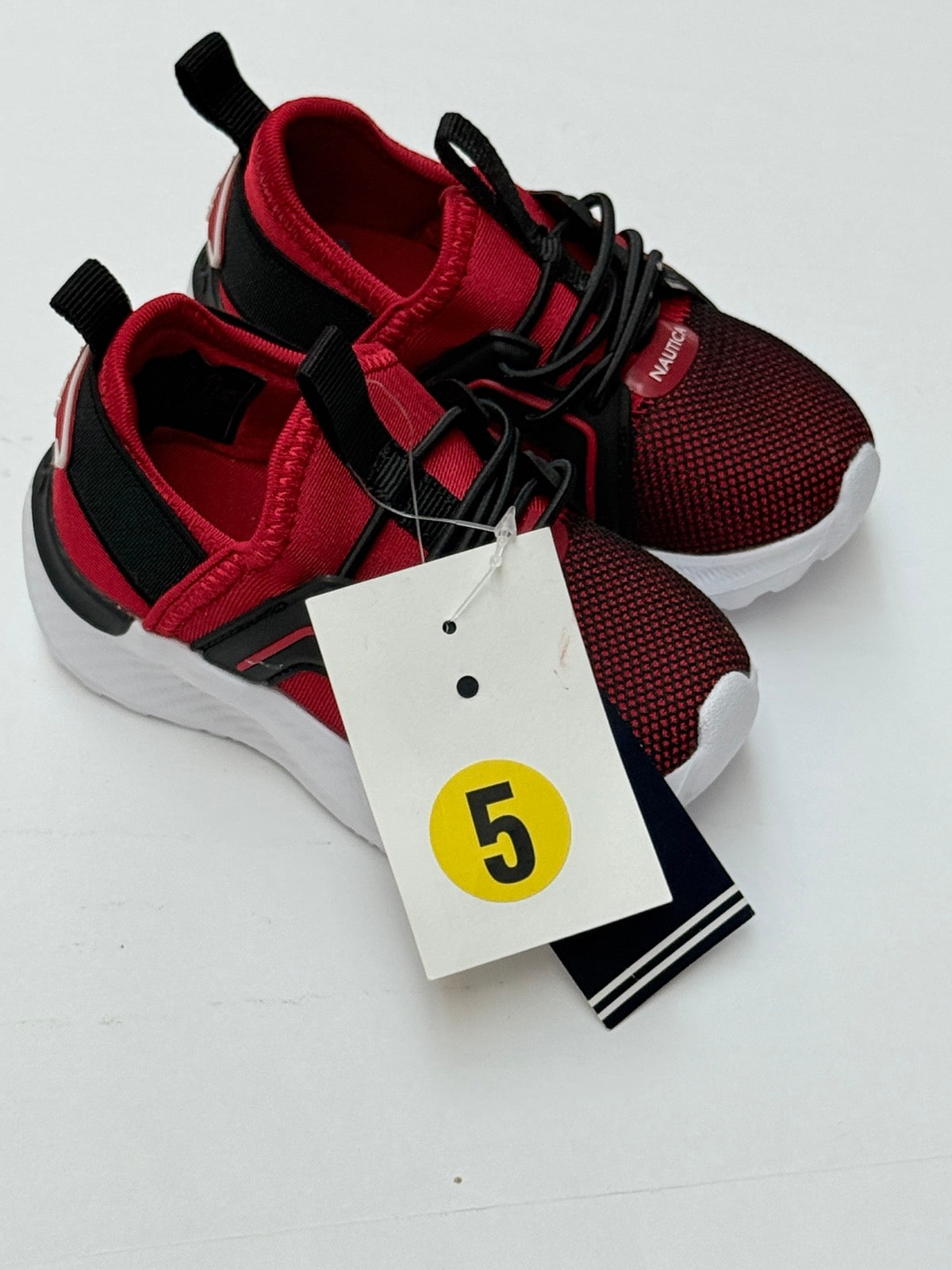 NWT - Nautica Red Black Sneakers Toddler Size 5