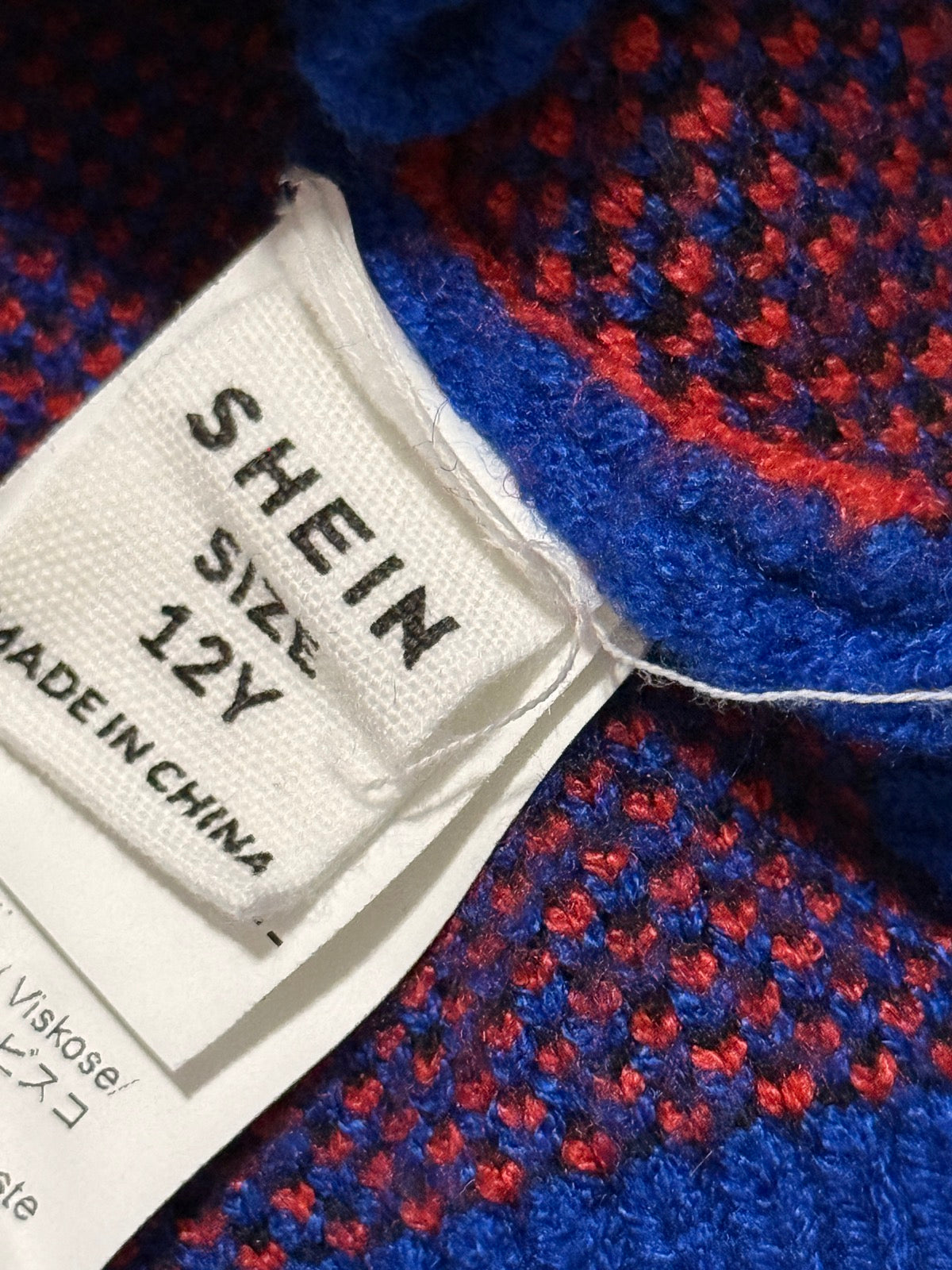SHEIN Spider-Man Knit Sweater Size 12Y