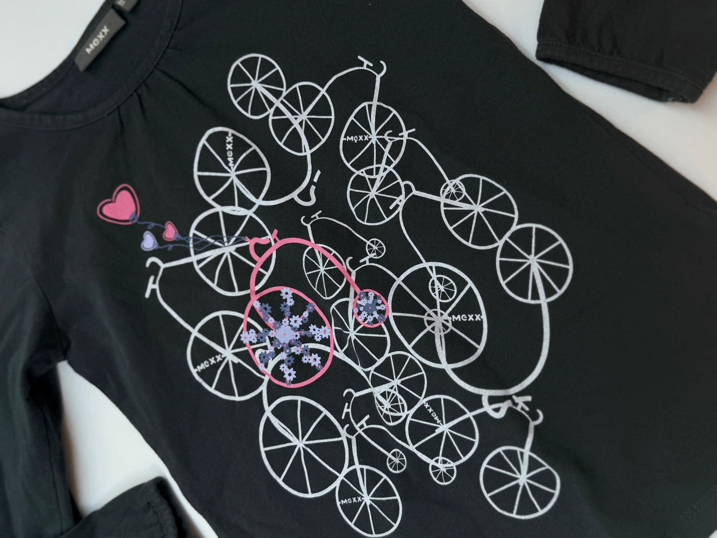 Mexx Black Bicycle Print Long Sleeve Top 5-6