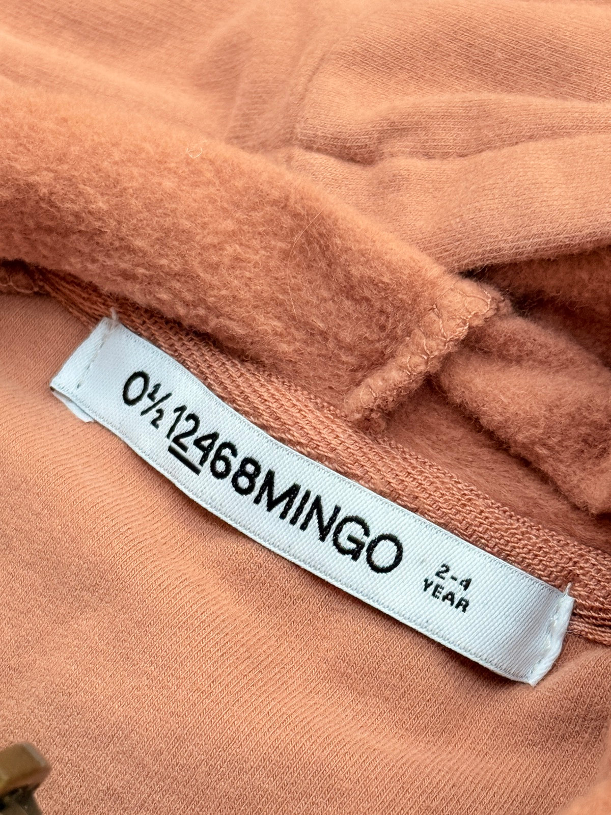 Mingo Terracotta Quarter-Zip Hoodie 2-4Y