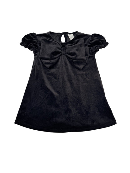 H&M Black Velvet Bow Dress 18-24M