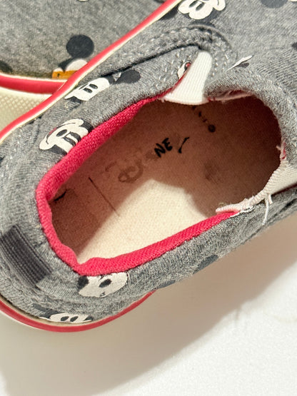 Gap Mickey Mouse Gray Slip-On Sneakers Size 5