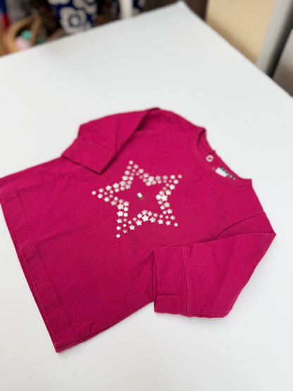 Tommy Hilfiger Pink Star Long Sleeve Top 3-6M