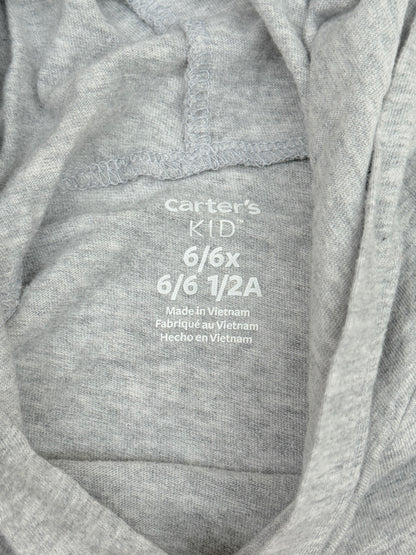 Carter's Gray Heart Print Hoodie 6/6X