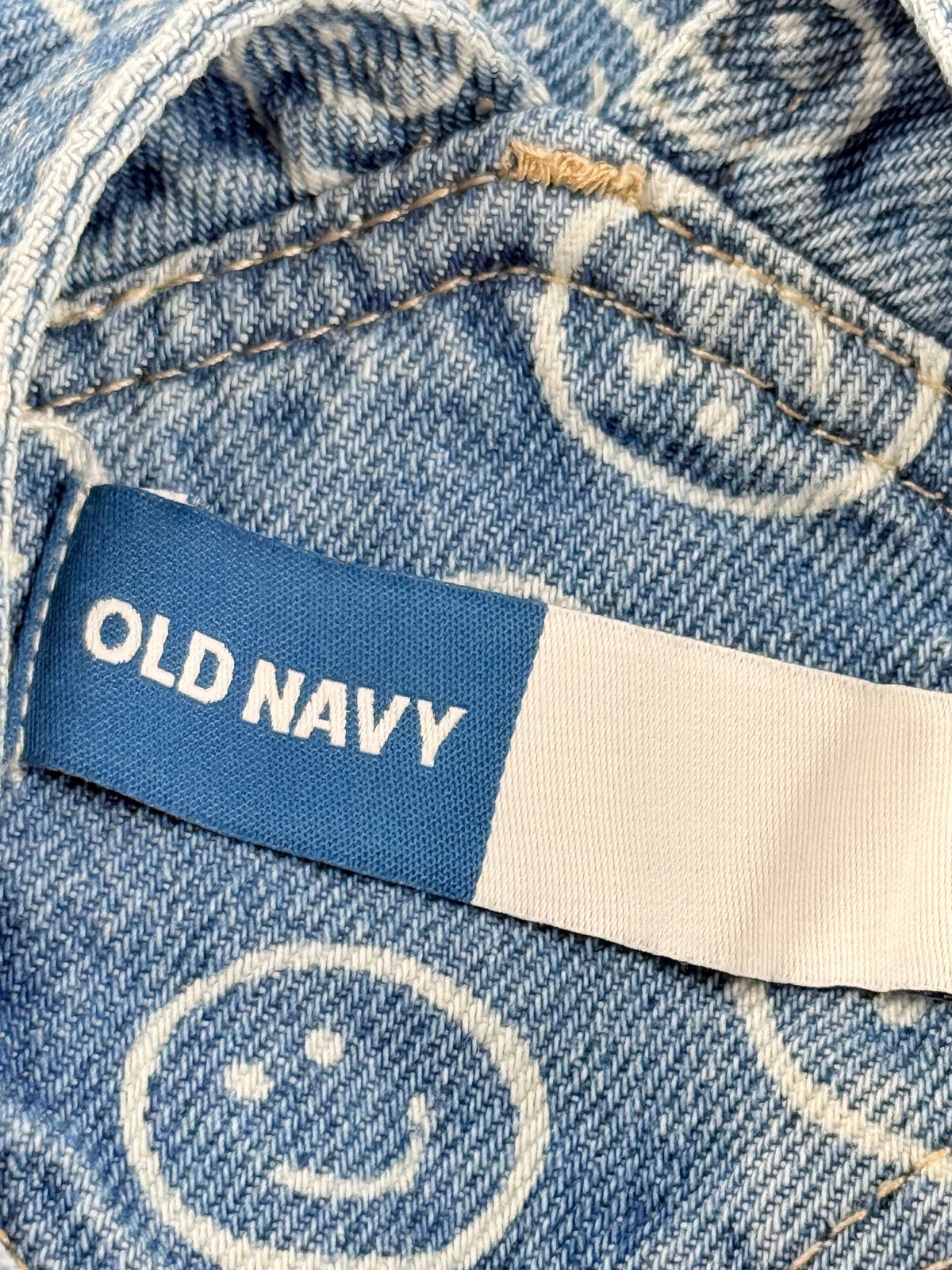 Old Navy Smiley Face Denim Overalls 3-6m
