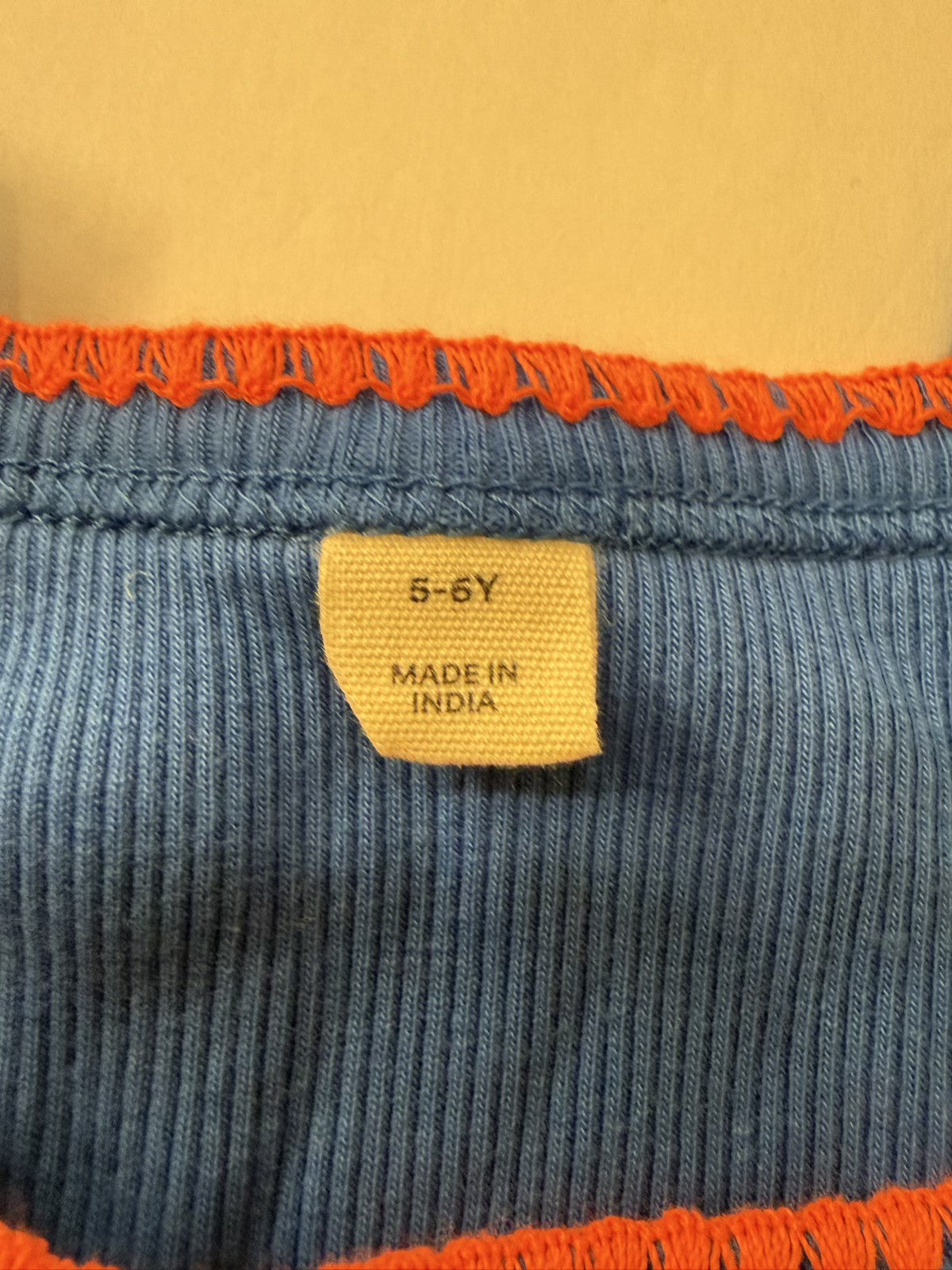 Mini Boden Blue Ribbed Tank Top 5-6Y