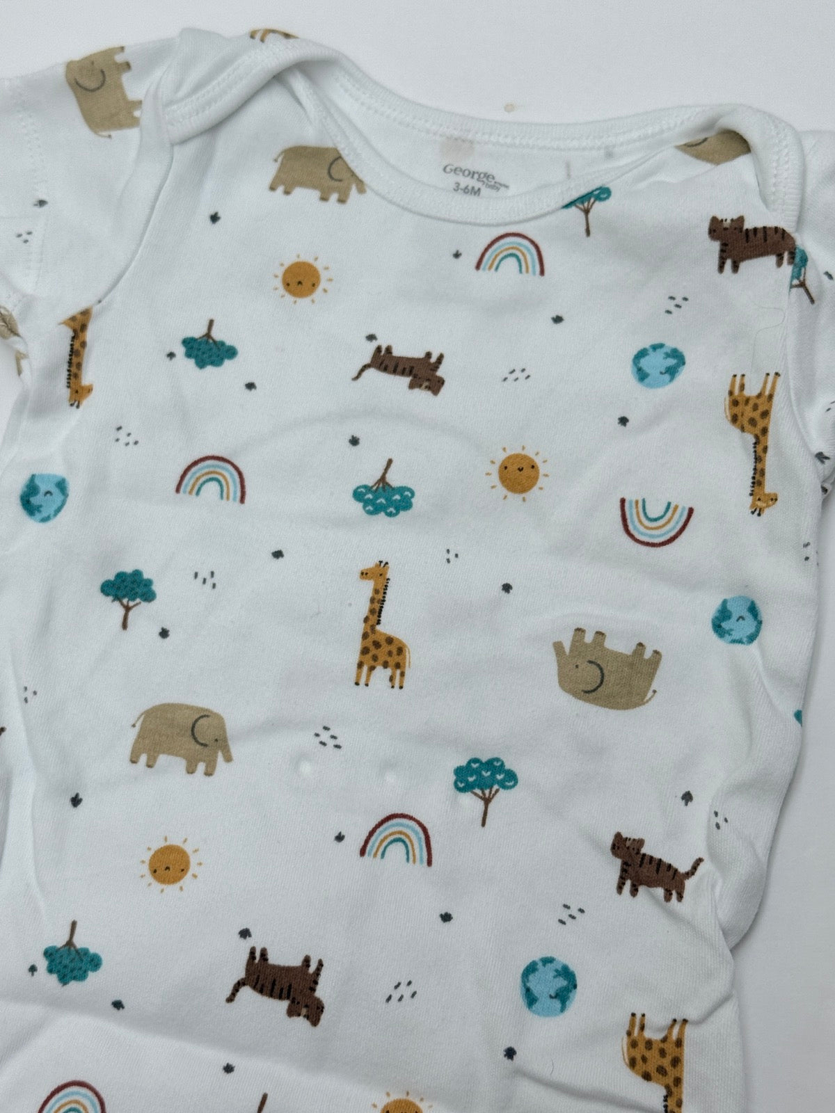 George Baby Safari Print Bodysuit 3-6M