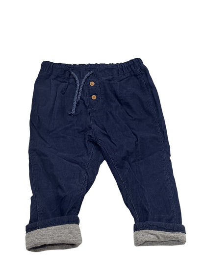 H&M Navy Corduroy Lined Pants 12M