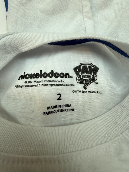 Nickelodeon PAW Patrol Chase White T-Shirt Size 2
